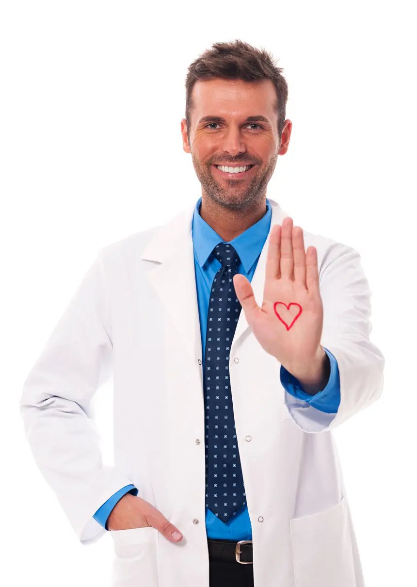 Cardiologist Showing Heart Sign 37MWBKN